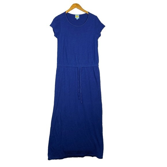 C&C California Dresses & Skirts - C & C California Womens Dress Small Blue Short Sleeve Drawstring Waist USA Made